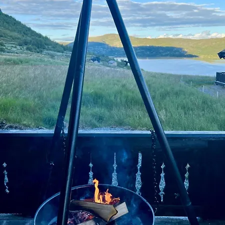 Modern Sauna, Bbq & Beautiful View Filefjell 度假居